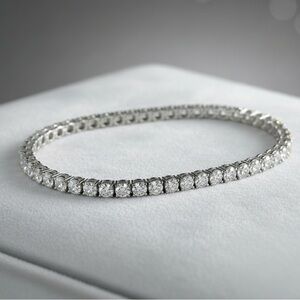 925 Silver, 14.40CTW MoissaniteTennis Bracelet